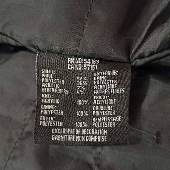 Marc New York Andrew Marc Mens Large Insulated Wool Coat Quilted NWOT - Picture 11 of 16